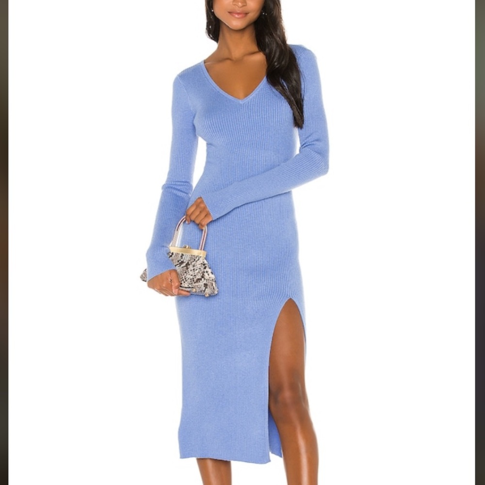 Song of Style Laire Knit Dress in Blue